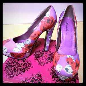 💜 Purple Floral Heels NEW